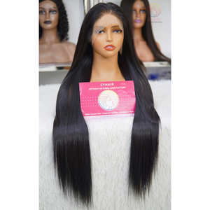 Vente en gros 13x4 dentelle frontale perruques pour femmes noires os droite cheveux vietnamien perruques perruques naturelles cheveux humains dentelle avant - Product Image 4