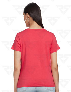 Max T-shirt solide à manches courtes pour femmes OEM Design personnalisé et logo imprimé T-shirts brodés OEM pour femmes - Product Image 2