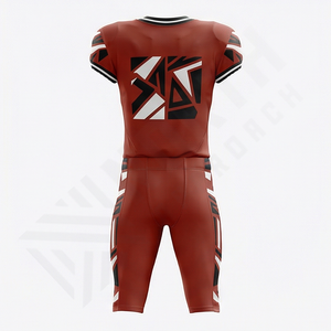 Maillot de football américain en jersey de polyester à maille respirant, à épaules tombantes, avec motif vintage, personnalisable par sublimation, haute performance, grande taille pour homme - Product Image 2