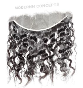 Cabello humano natural ondulado 13*4 natural de la Virgen del visón crudo indio que teje el paquete barato al por mayor - Product Image 4