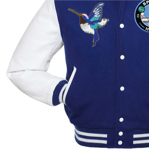 Vestes universitaires d'hiver sur mesure, coupe ajustée, garniture en fourrure de mouton, col montant, fermeture à boutons, tissu tricoté, design respirant, pour hommes - Product Image 3