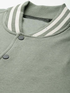 Veste universitaire de haute qualité avec broderie personnalisée, travail de patchwork, laine/polyester, manches en PU, veste bomber de baseball, veste universitaire pour hommes, toute l'année - Product Image 4