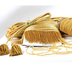 Custom High Quality Mylar Thread <b>Fringe</b> <b>Tassel</b> <b>Fringe</b> Satin Lace Polyester Silk Trim Ribbon <b>Fringes</b> for Sewing - Product Image 6
