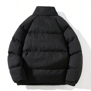 Chaquetas de Plumón de Invierno para Hombre, Acolchadas, Holgadas, Ligeras, Cálidas, con Logotipo Personalizado, de Poliéster Negro - Product Image 4