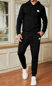 Wholesale Factory Rate Bulk Quantity <b>Mens</b> Cotton Heavyweight Hooded <b>Pullover</b> Hoodies Trouser Set Custom Logo Winter Tracksuits - Product Image 4