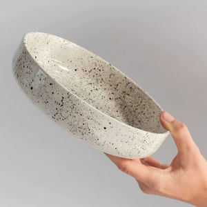 TIME 2 DECOR Meilleur prix Bols en céramique personnalisés Noir mat Résine de bois Écologique Durable Passe au lave-vaisselle Fabriqué en Inde pour la maison - Product Image 1