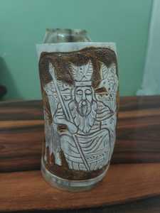 Oddin Unique Style Viking sculpté corne de buffle tasse à boire conception animale écologique pour la bière eau bas prix exportateur indien - Product Image 6