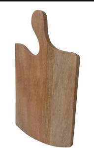 Planche à découper ronde en bois et marbre blanc de qualité supérieure, aspect simple et élégant, polie à la main - Product Image 5