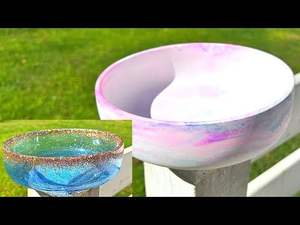 Cuencos de fruta y ensalada de resina de gran tamaño redondos y elegantes modernos amigables con resina con cuencos de servicio hechos a mano de alta calidad en varios colores - Product Image 3