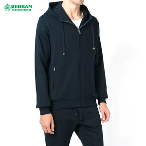 Sweat à capuche unisexe 100 % coton molletonné/éponge française avec fermeture éclair, brodé, teint uni, chaud pour l'hiver, col à capuche, poches classiques, séchage rapide - Product Image 4
