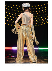 Hip Hop vêtements fille 4 ans à adulte 6 pièces ensemble paillettes gland tenues pour <span class=keywords><strong>Jazz</strong></span> <span class=keywords><strong>danse</strong></span> Performance Costumes <span class=keywords><strong>de</strong></span> <span class=keywords><strong>danse</strong></span> moderne - Product Image 3