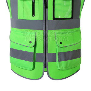 Gilet de sécurité haute visibilité respirant imperméable à séchage rapide polyester/nylon vêtements de travail avec caractéristiques réfléchissantes - Product Image 6