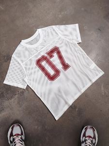 เสื้อเจอร์ซีย์ฟุตบอลแบบอเมริกันเสื้อกีฬาตาข่ายวินเทจผ้าเจอร์ซี่ระบายอากาศไซส์ใหญ่พิเศษ - Product Image 5