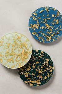 Geode ที่วางเครื่องดื่มขอบทองพร้อมชื่อย่อที่กำหนดเองที่วางภาชนะใส่เครื่องดื่มที่มีสไตล์สำหรับตกแต่งโต๊ะ - Product Image 3