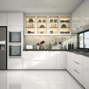 Mueble de Cocina Multifamiliar Moderno de Madera Maciza de Roble Resistente al Agua y Ecológico para Cocina Doméstica - Product Image 4