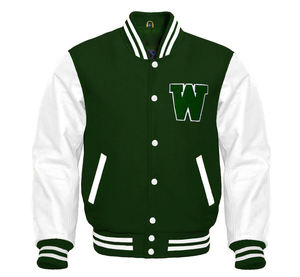 Veste universitaire brodée de qualité supérieure à la mode personnalisée Vestes Letterman avec manches en cuir - Product Image 5