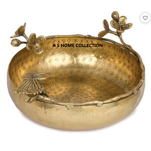 Nordic Style Round Shape <b>Enamel</b> Coated Aluminium Metal Decorative Bowl Set of 3 With <b>Tray</b> Customize Size For Food Serving - Product Image 6