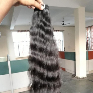 100% naturel indien non transformé vague profonde Extensions de cheveux lâche bouclés tissage crépus Style droit en gros Machine Double trame - Product Image 4