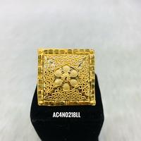 Ensemble de collier long élégant de style classique pour mariage, en forme de fleur, avec boucles d'oreilles et bagues, bijoux en laiton plaqué or 18 carats pour femmes