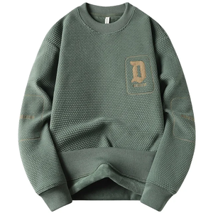 Sweat-shirts à col rond personnalisé-Pull pour hommes-T-shirts à manches longues en polaire épaisse vierge pour vêtements décontractés et de sport - Product Image 3