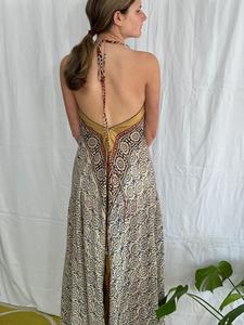 ชุดเดรสผ้าฝ้ายลำลองสไตล์โบฮีเมียนสำหรับผู้หญิงใส่เที่ยวทะเลช่วงฤดูร้อน เหมาะสำหรับงานเทศกาล ฮิปปี้ ODM ยั่งยืน - Product Image 2