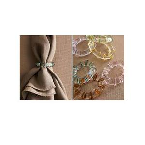 <b>Gold</b> Embossed Star Design Napkin Ring Table Decoration exquisite hotel Napkin ring designer royal look tableware set - Product Image 2