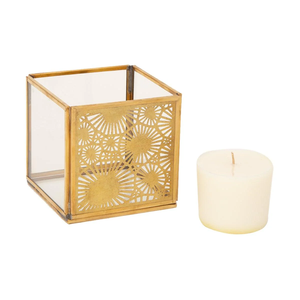 Portavelas votivo de Metal moderno hecho a mano ecológico con diseño de recorte personalizado, decoración del hogar de boda de doble tono - Product Image 2