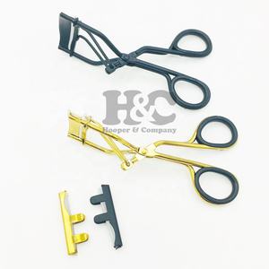 Recourbe-cils miniature personnalisé en acier inoxydable écologique de qualité supérieure, noir, outil de beauté avec des cils dorés, testé à la main, impression laser - Product Image 4