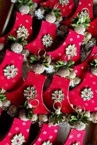 Yellow/Red/Pink Kundan Danglers for Haldi Mehndi Sangeet and Event Night <b>Backdrop</b> Decor,Small Hanging Multipurpose Decoration - Product Image 3