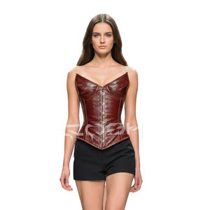 Corset Overbust à Armatures en PVC Motif Peau de Serpent Tendance – Fabricant et Fournisseur en Gros - Product Image 1