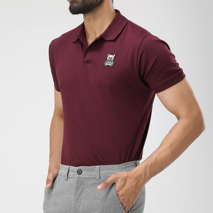 Camiseta de polo bordada ligera y cómoda para hombre, camiseta de polo bordada con diseño de logotipo personalizable al por mayor - Product Image 2