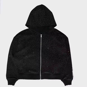 เสื้อฮู้ดผู้ชายประดับเพชร ผลิตในปากีสถาน ขายดีที่สุด ผ้าฝ้าย 100% ราคาส่งถูกสำหรับฤดูหนาว - Product Image 1