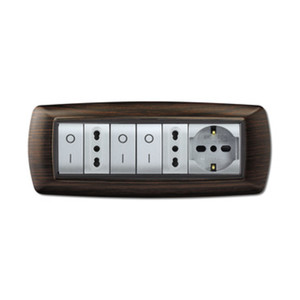 Placca Life Mod. Living Plastica Wenge' 7 Posti - Product Image 1