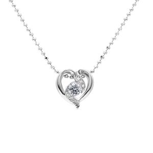Trendy Style 925 <b>Sterling</b> <b>Silver</b> Jewelry Fashion <b>Women</b> Heart Shaped CZ Stone Pendant Necklace Vietnam Manufacturer - Product Image 3