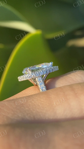 GRA Certified 2.50 Carat Pear Shape VVS Clarity Prong <b>Set</b> Moissanite Engagement <b>Ring</b> Antique Design Wedding Band Women's White - Product Image 3