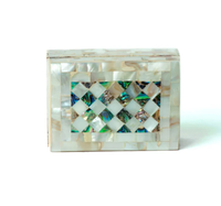 Boîte à bijoux en mosaïque de nacre, style nordique moderne, multifonctionnelle, pliable à trois niveaux, décoration d'intérieur pour salon et rangement de vêtements