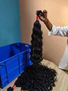 HairBloom Naturals Cabello a Granel Remy Indio Premium Natural de Doble Trama a Máquina, Todos los Colores Teñibles, 100-110g - Product Image 2