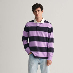 Maillot de rugby personnalisé pour homme à manches longues en jersey de coton épais – Style urbain, séchage rapide, confortable et respirant - Product Image 1