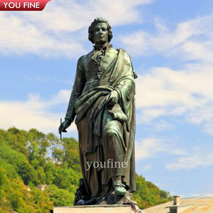 Estatua de bronce de tamaño real famosa personalizada de <span class=keywords><strong>Mozart</strong></span> - Product Image 3