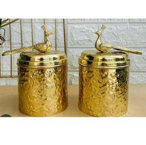 Customized Size Metal Canister Premium Quality Set of 2 Luxury Storage Box Eco-Friendly <b>Tea</b> <b>Sugar</b> <b>Coffee</b> Jar At Affordable Price - Product Image 2