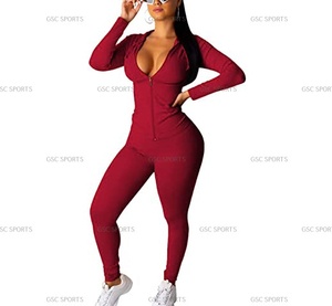 Chándal ajustado de alta calidad para mujer, traje de chándal personalizado con sudadera con cremallera y pantalón para trotar, 2 uds. - Product Image 4