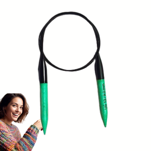 Aiguilles à tricoter circulaires en bois de qualité supérieure pour les marchés mondiaux. Embouts équilibrés, câble robuste, garantissent une demande récurrente des clients. - Product Image 4