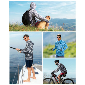Logotipo profesional Personalizado Impreso Calidad fina Servicios OEM Precio razonable Último estilo Sublimación Pesca Sudadera con capucha - Product Image 5