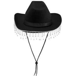 Ковбойская шляпа с бахромой и розовыми стразами, свадебная белая шляпа невесты, ковбойская шляпа с бахромой со стразами для невесты, шляпа с бахромой - Product Image 5