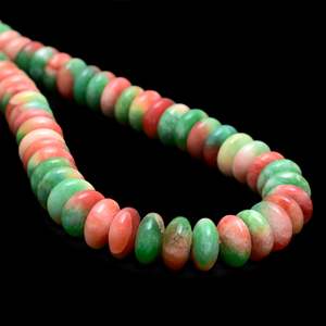 Cuentas de Ónix Rondelle Natural Verde Anaranjado, Corte Liso, 57 Cuentas, 15 Pulgadas, Hilo de Piedras Preciosas para la Fabricación de Joyas, Marca Chakralume - Product Image 3