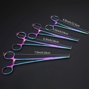 Pince à pêche dentelée en acier inoxydable de qualité supérieure personnalisée, ensemble de 12 pièces, outil de toilettage pour animaux de compagnie multifonctionnel, outil de pointillage à crochet - Product Image 2