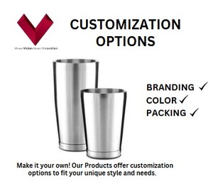 Shaker à cocktails double pour bars et fêtes, shaker à cocktails à double verseur, shaker en verre DuoShake, MixFusion shaker à 2 verres - Product Image 3