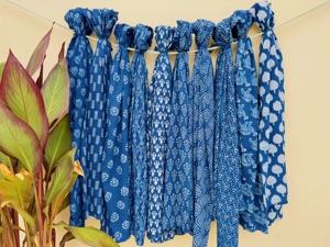 Sarong índigo de algodón azul, tela India teñida a mano Natural, ropa de playa, bufanda de mujer, sarong de verano, tela de gasa suave, Pareo para todas las estaciones - Product Image 2