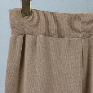 Conjunto de dos piezas de otoño holgado informal para mujer, Top de manga larga de punto a rayas con cuello en V y pantalones de pierna ancha de cintura alta, traje de invierno - Product Image 5