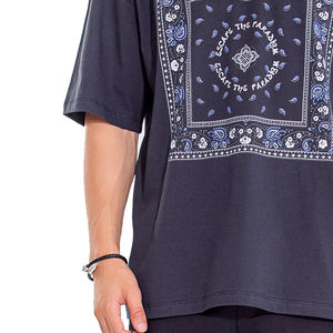 เสื้อยืดคอกลมผ้าคอตตอนพิมพ์ลายโอเวอร์ไซส์สำหรับผู้ชายเสื้อผ้าแนวสตรีทฮิปฮอปสำหรับออกกำลังกายผ้าคอตตอนพิมพ์ลายออกแบบโลโก้ได้ตามต้องการทำจากโพลีเอสเตอร์/ ผ้าฝ้าย - Product Image 6